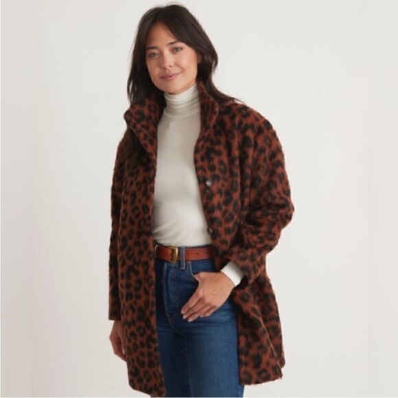NWT MARINE LAYER Stephanie Cocoon Coat in Cheetah Size M - Picture 12 of 12